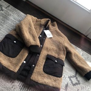 Zara Kids Teddy Jacket, Brand new never worn, size 9